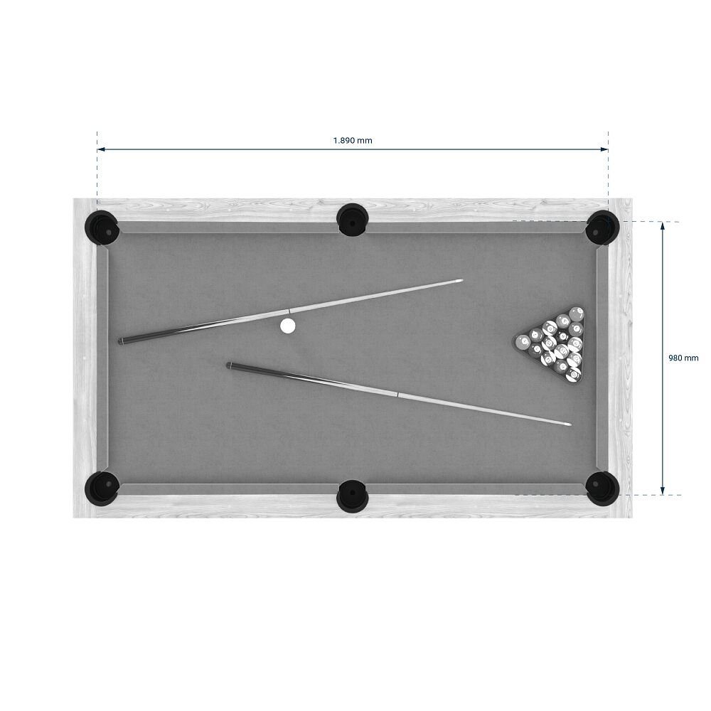 Carromco Billardtisch Billardtisch Manor XT - 6,5 ft, Eleganter Pooltisch für die eigenen vier Wände