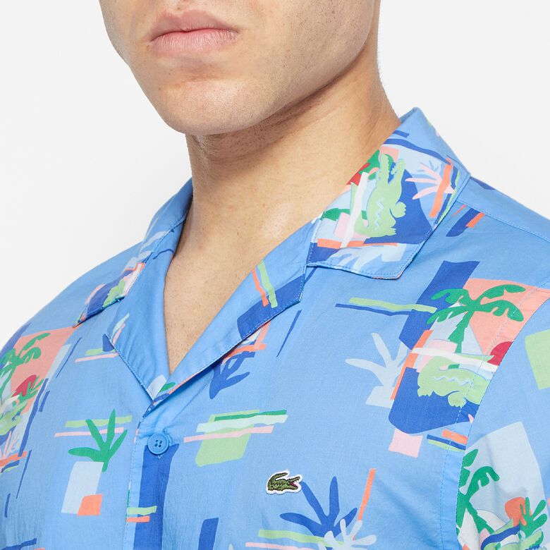 Lacoste Hawaii Shirt Blue