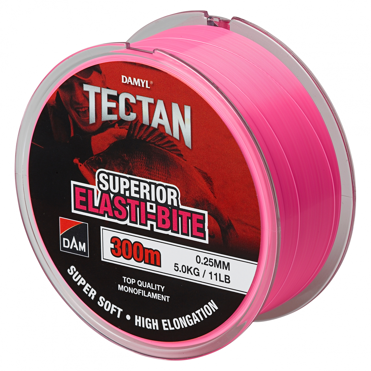 DAM Angelschnur Damyl Tectan Elasti-Bite Monofilament (pink, 300 m)