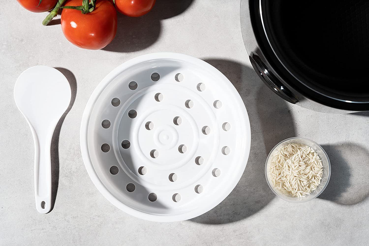 Reishunger Reiskocher - Reiskocher, 500 W, Mit Dampfgarfunktion & Warmhaltefunktion