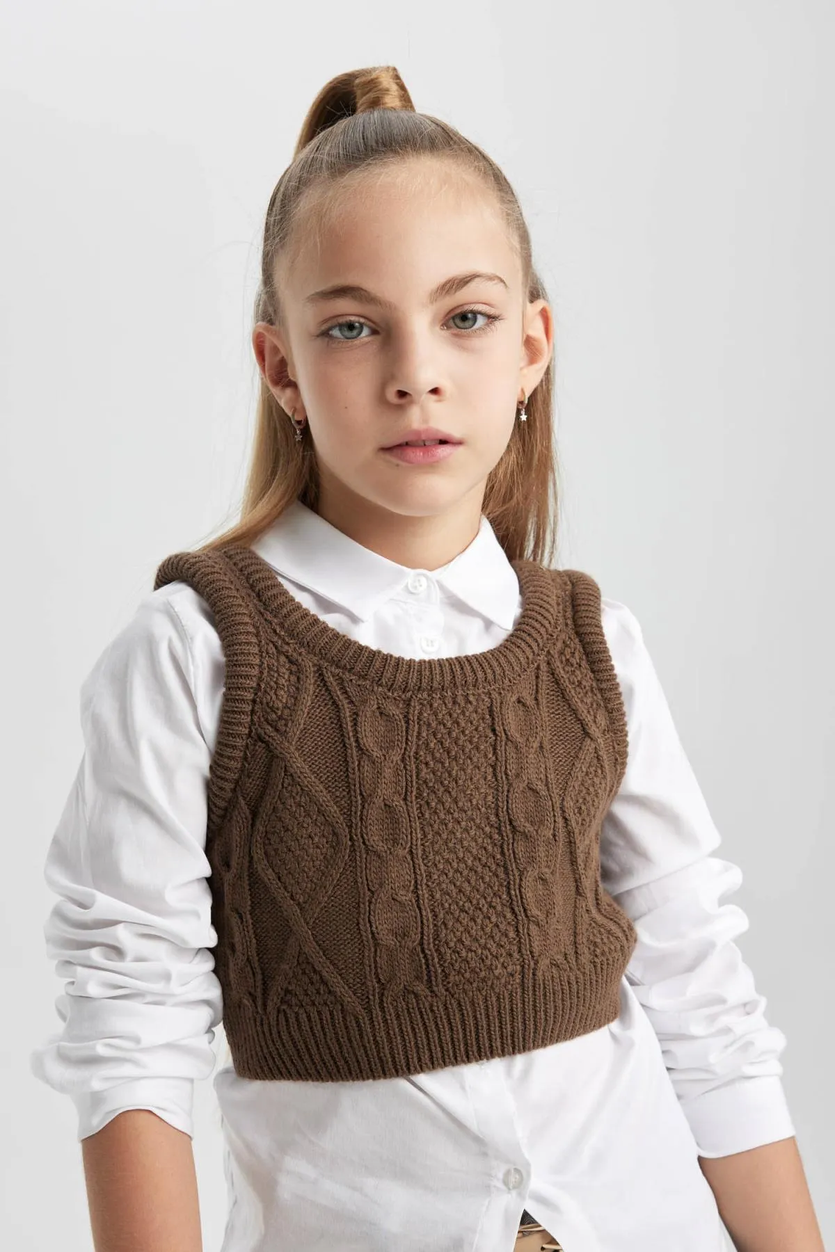 DeFacto  Mädchen-Strickpullover mit Trägern