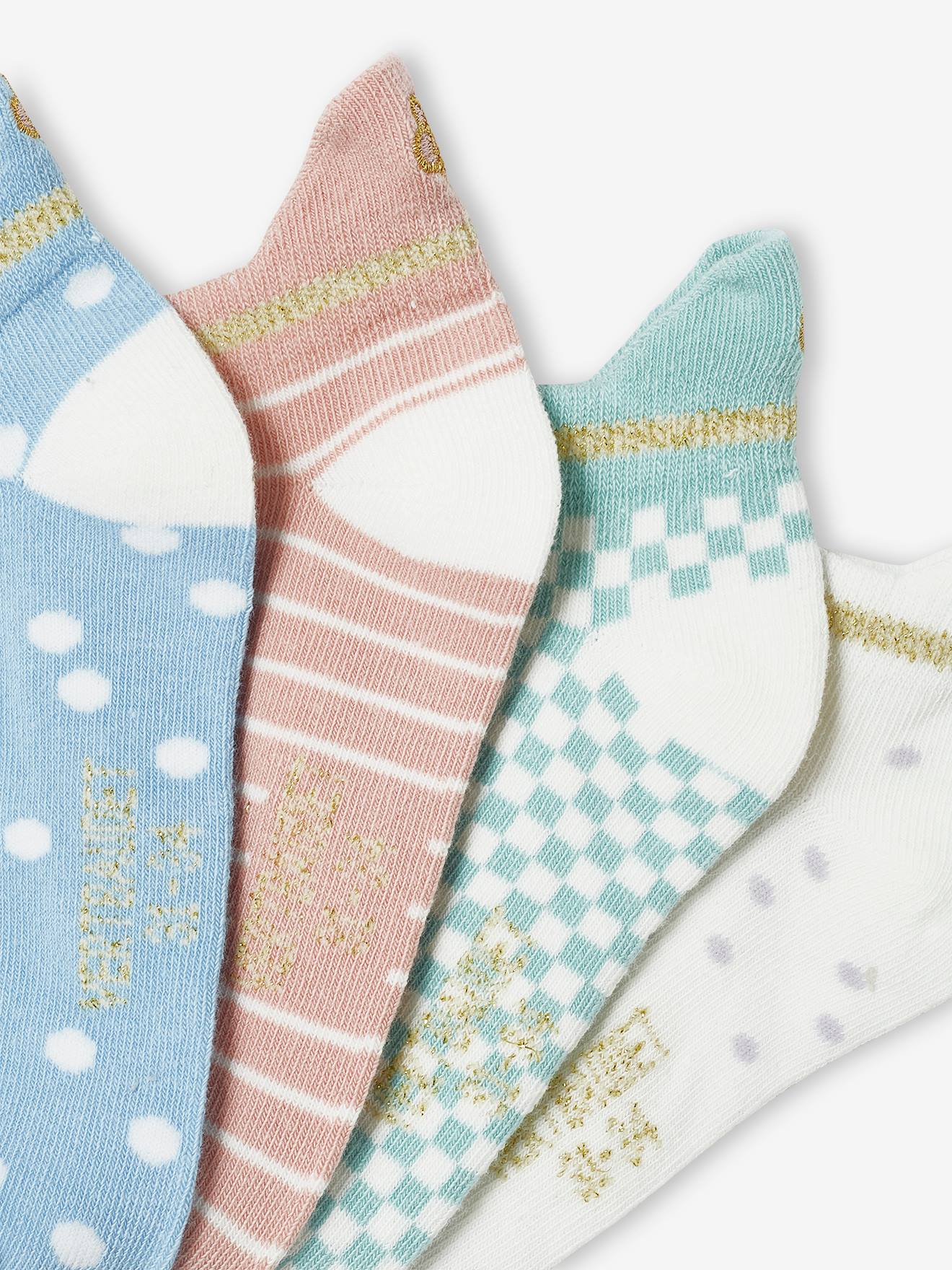 Lot de 4 paires de soquettes écru