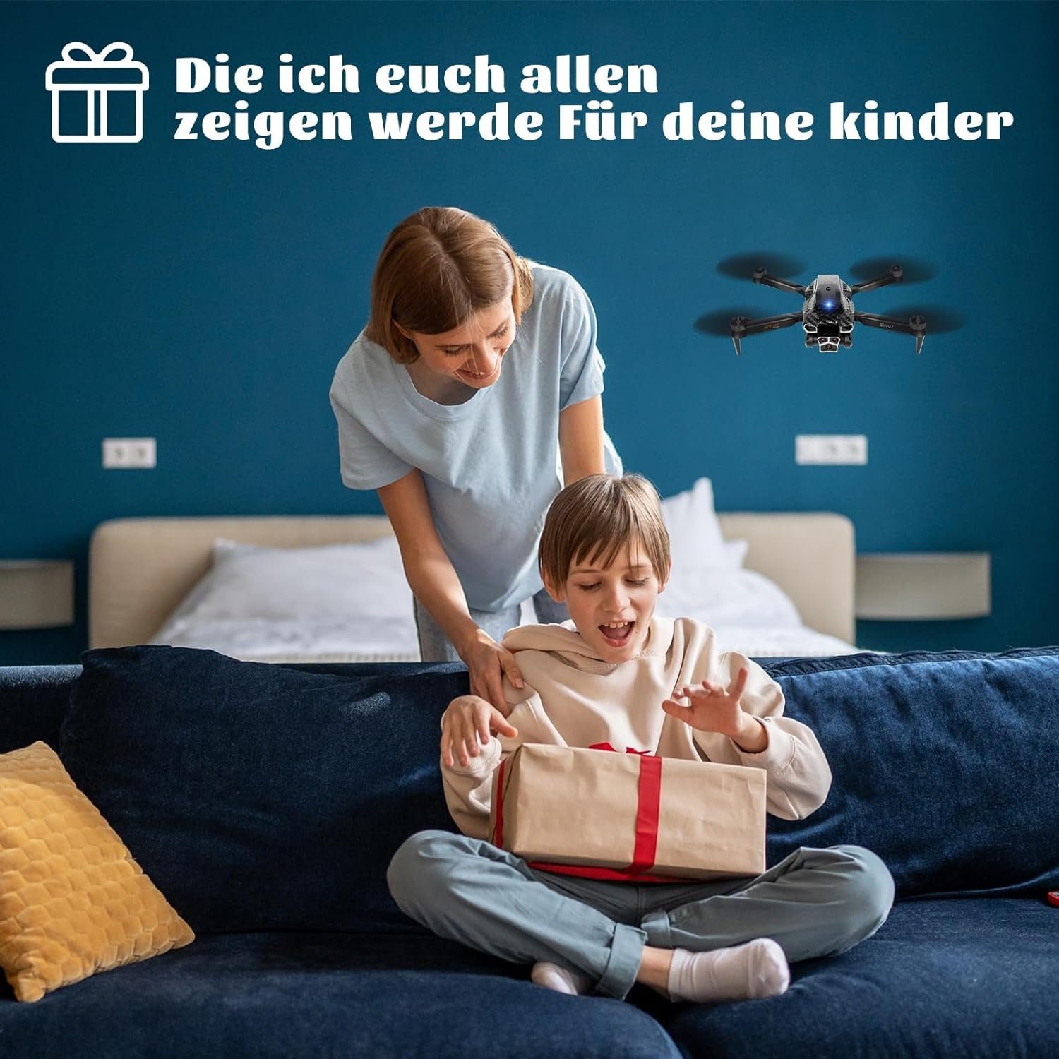 zoeyzoey Drohne (4K, 360-Grad-Wendung mit,HD Bürstenloser Motor RC Quadcopter mit Tasche, Kinderfreundliche mit Dual-Kameras für beeindruckende Luftaufnahmen)