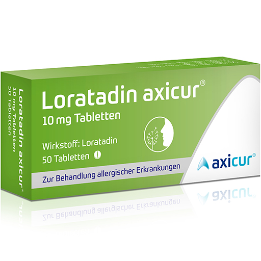 LORATADIN axicur 10 mg Tabletten  50 St  Tabletten