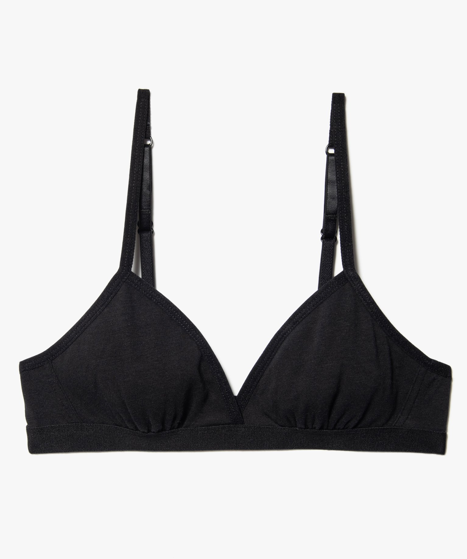 Soutien-gorge fille triangle à bretelles multipositions noir | GEMO
