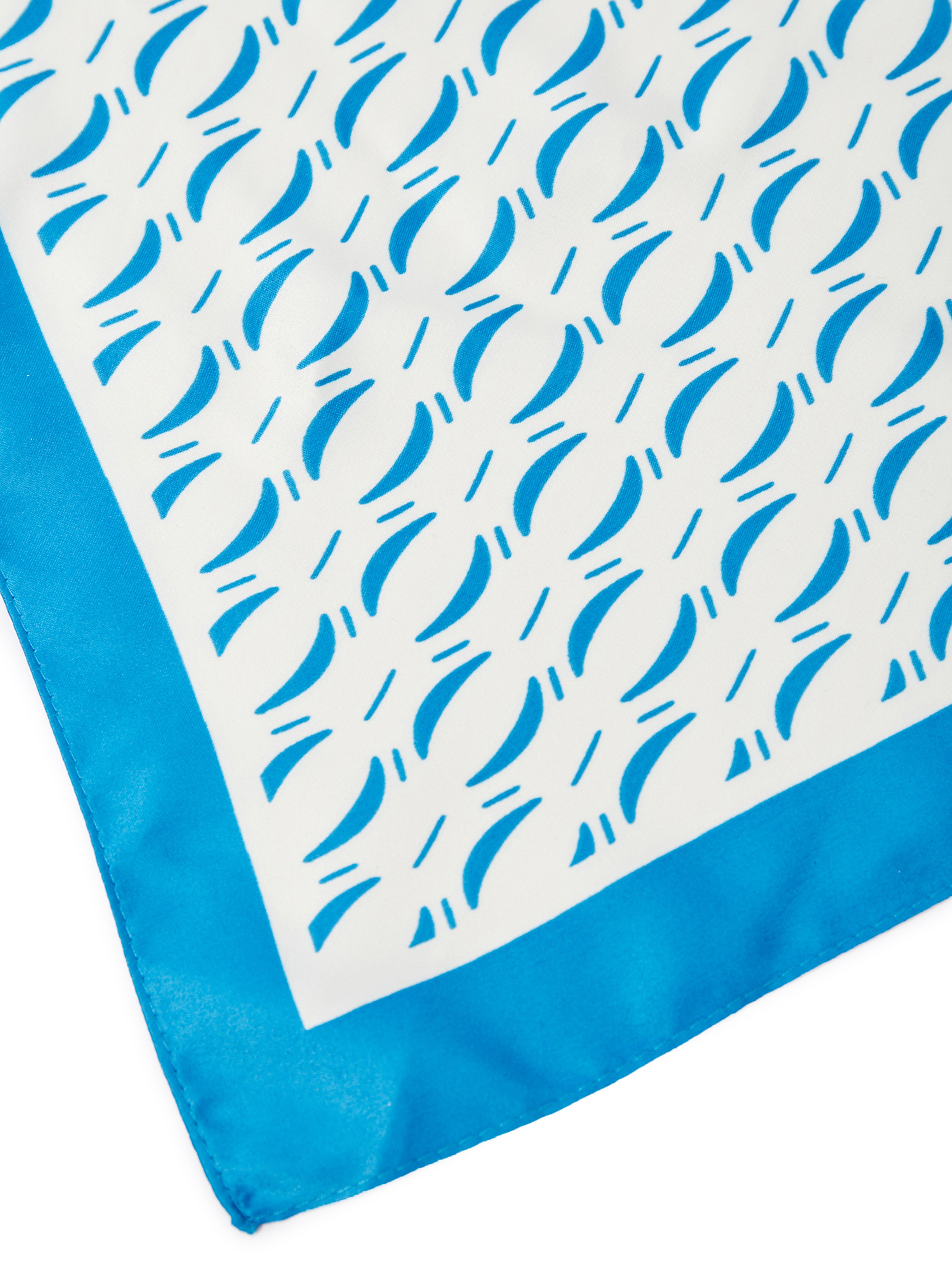 Blau-weiß gemusterter Damen-Satinschal ORSAY