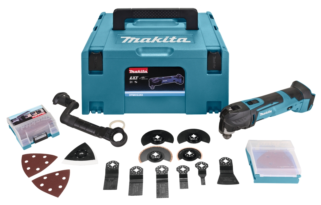 Makita DTM51ZJX3 Multitool 18V + Accessory Set without batteries and charger