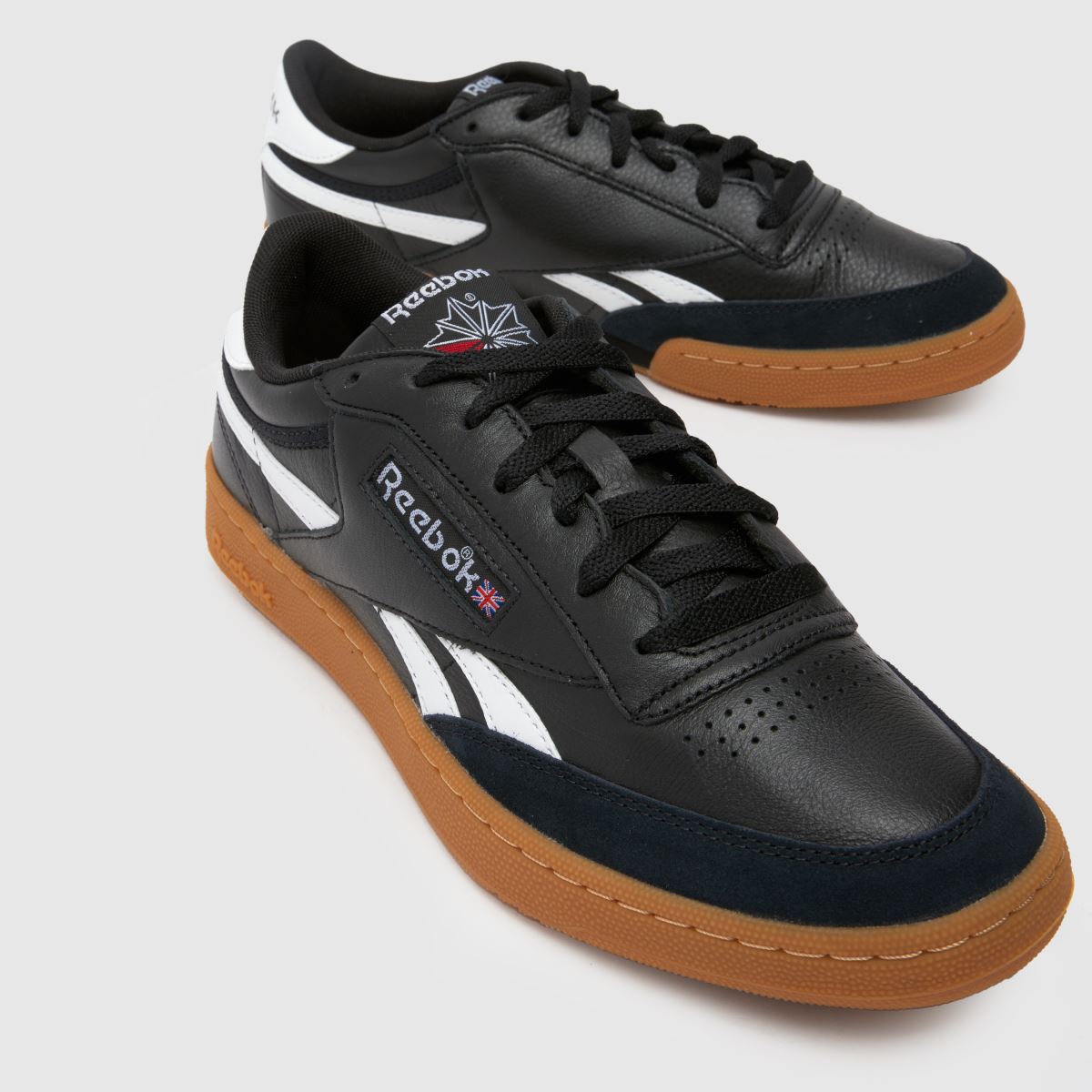 Reebok – Club C Revenge – Svarta och vita vintage-sneakers