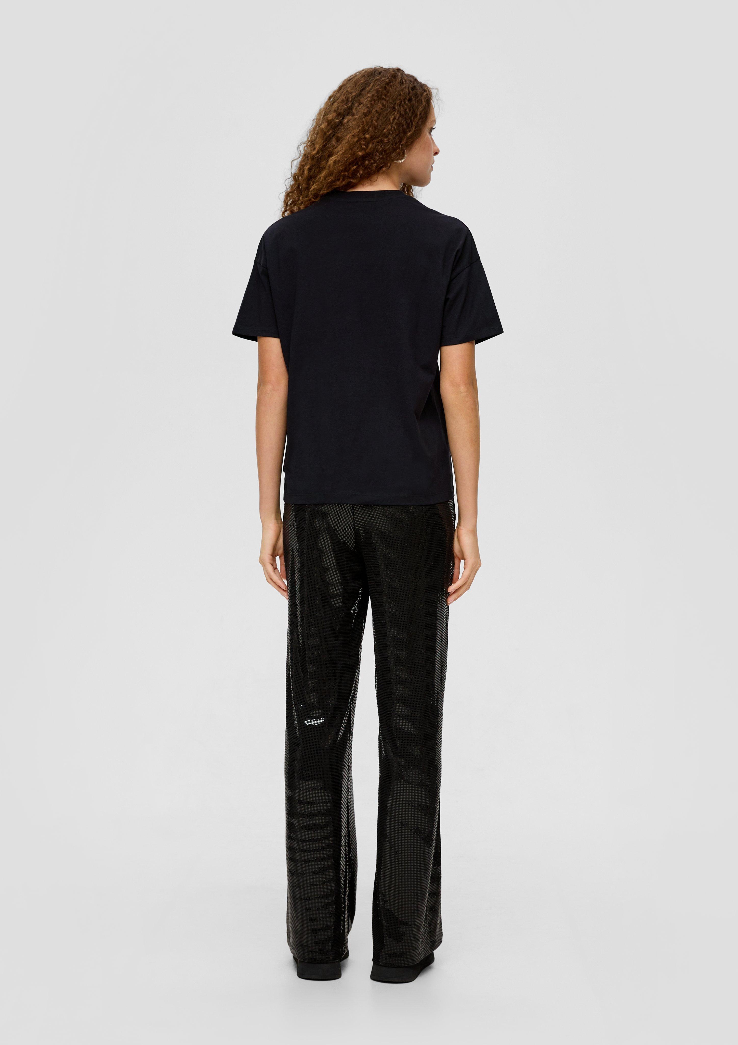 Baumwollshirt mit Glitzer-Print  2138421-99D0