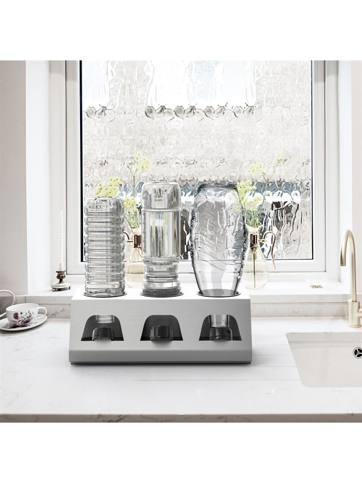 Intirilife Abtropfgestell Flaschenständer in Silber günstig kaufen onesize