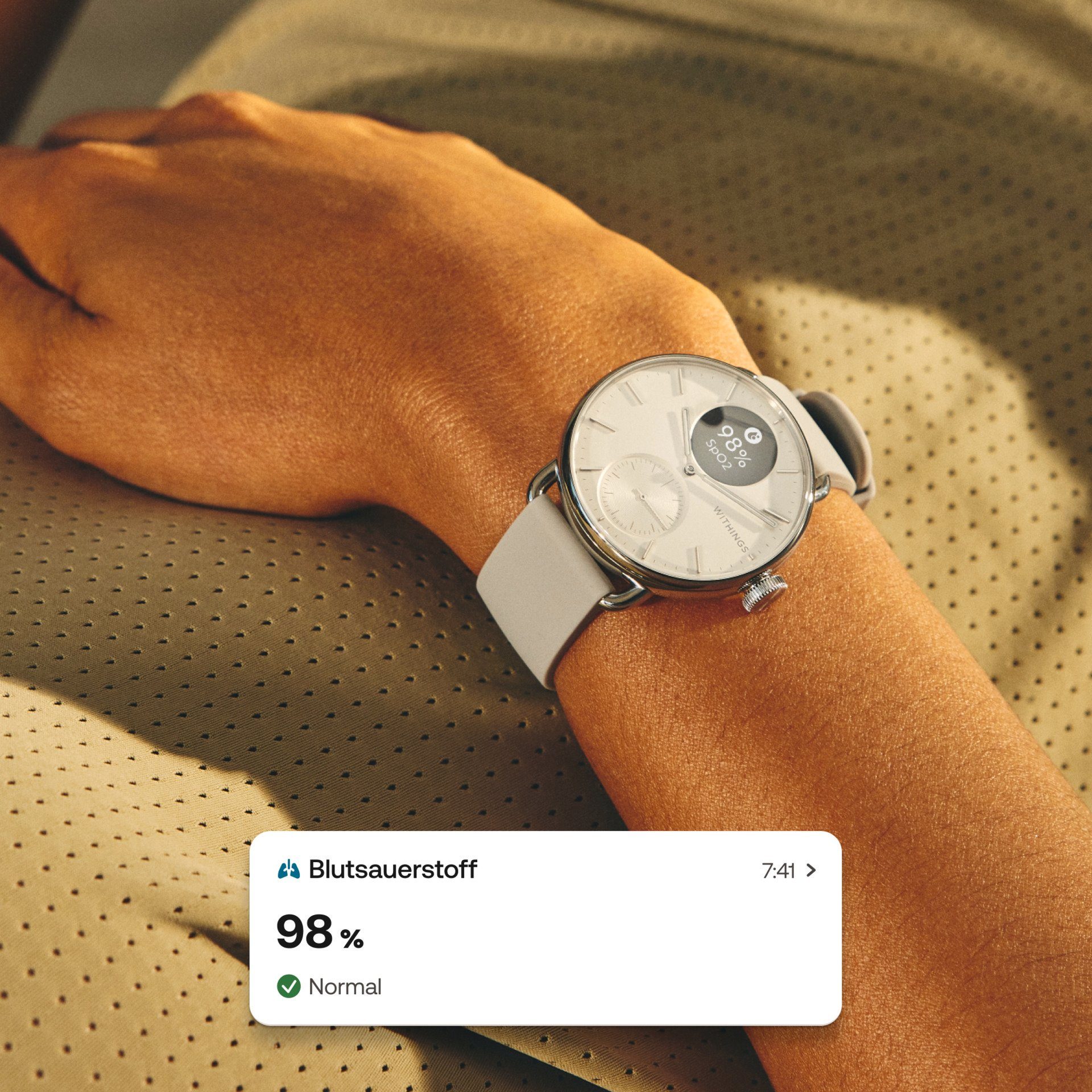 Withings ScanWatch 2 (38 mm) Smartwatch (1,6 cm/0,63 Zoll)