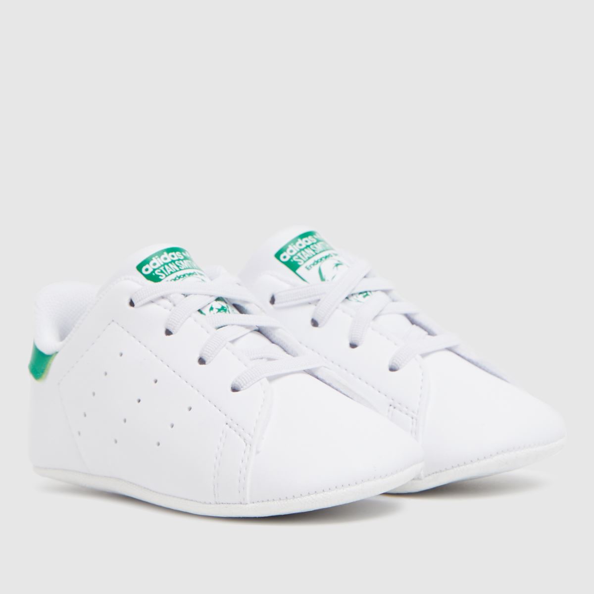 adidas vita & gröna Stan Smith spjälsängsskor