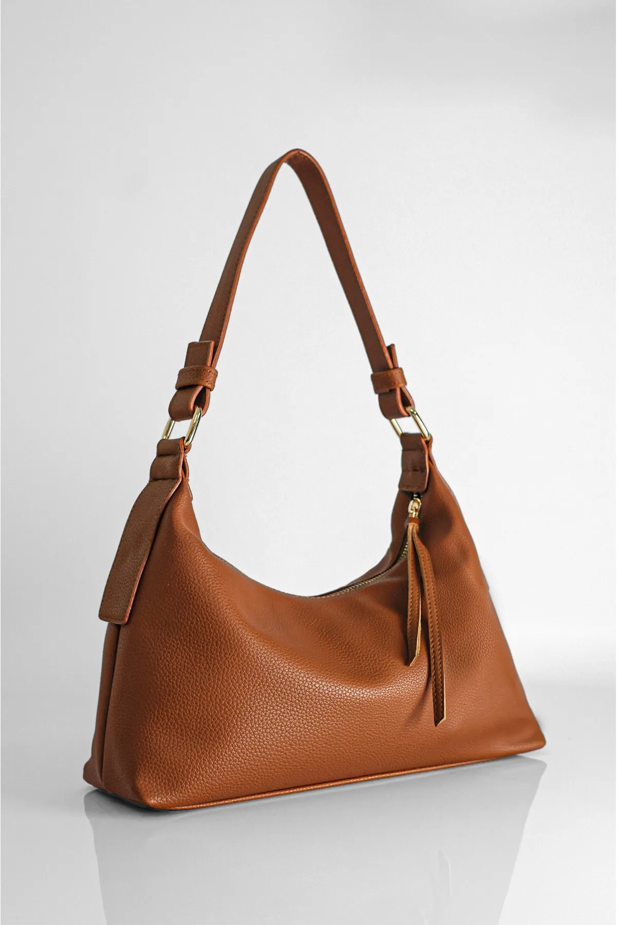 Rimense  Hellbraune Hand- und Schultertasche