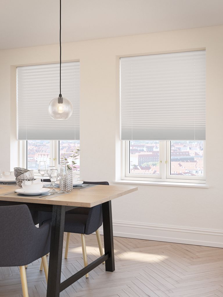 FYN plisségardin 130x160cm dimbar trådløs hvit