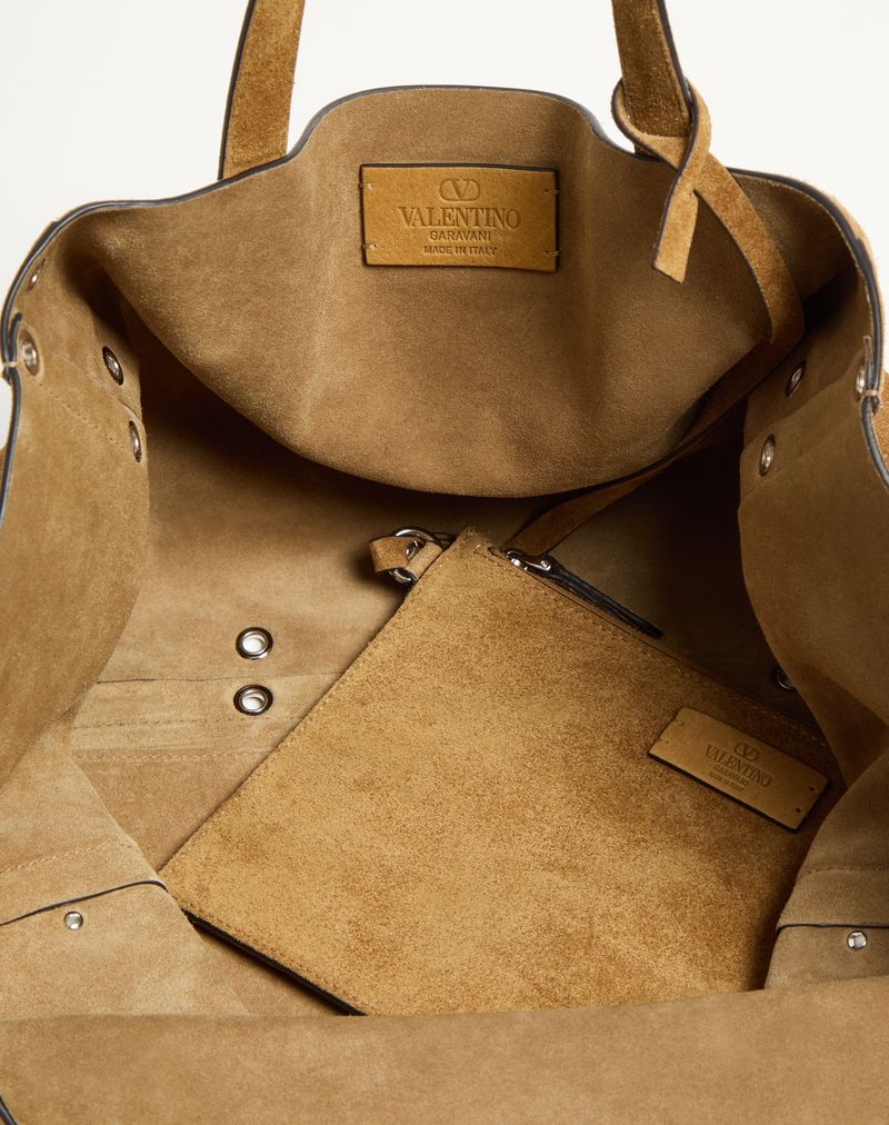 Valentino Garavani Nellcôte Medium Suede Shopping Bag