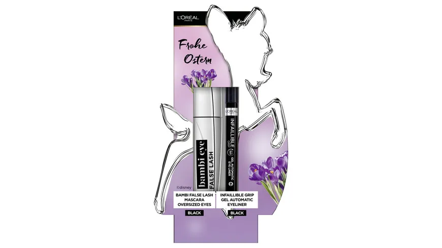 L'ORÉAL Coffret Mascara Bambi False Lash waterproof + Infaillible Gel Auto Liner Intense Black Schwarz / Intensive Black