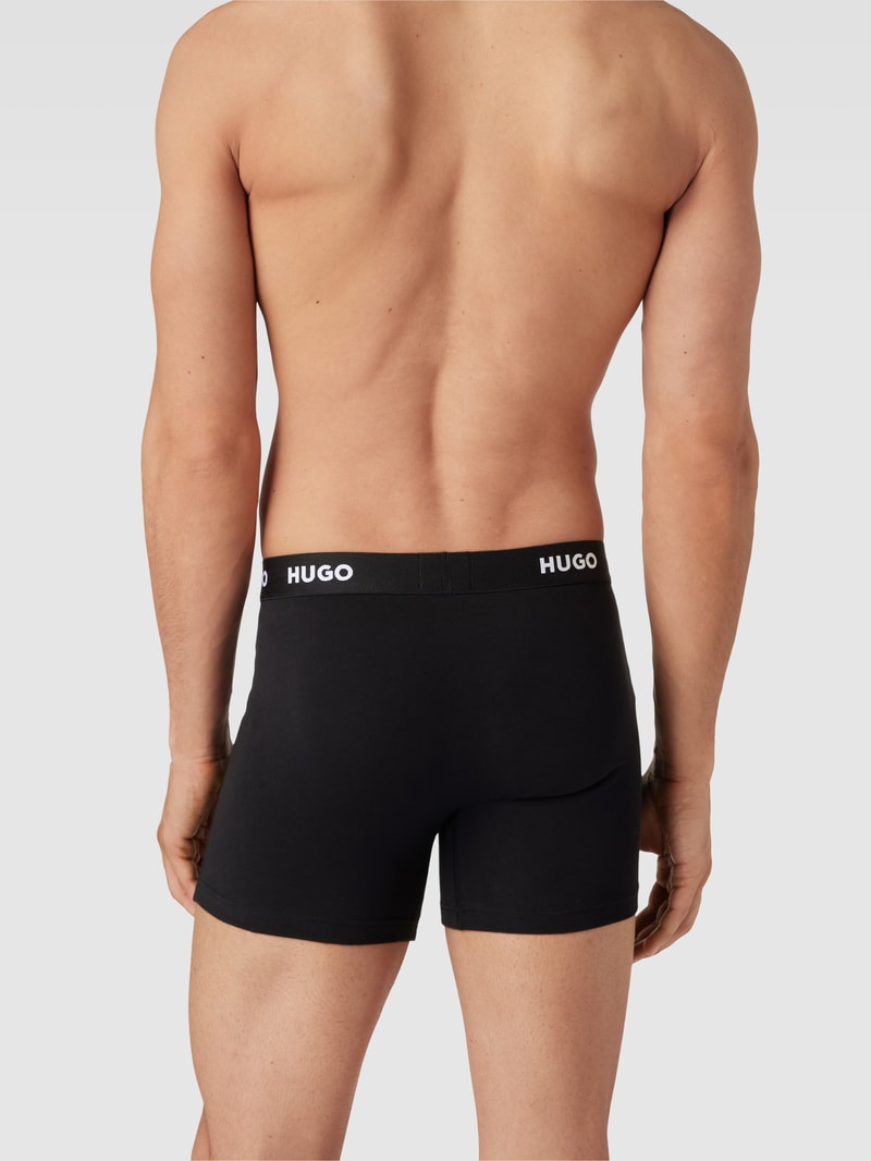 Trunks mit elastischem Logo-Bund im 3er-Pack in schwarz