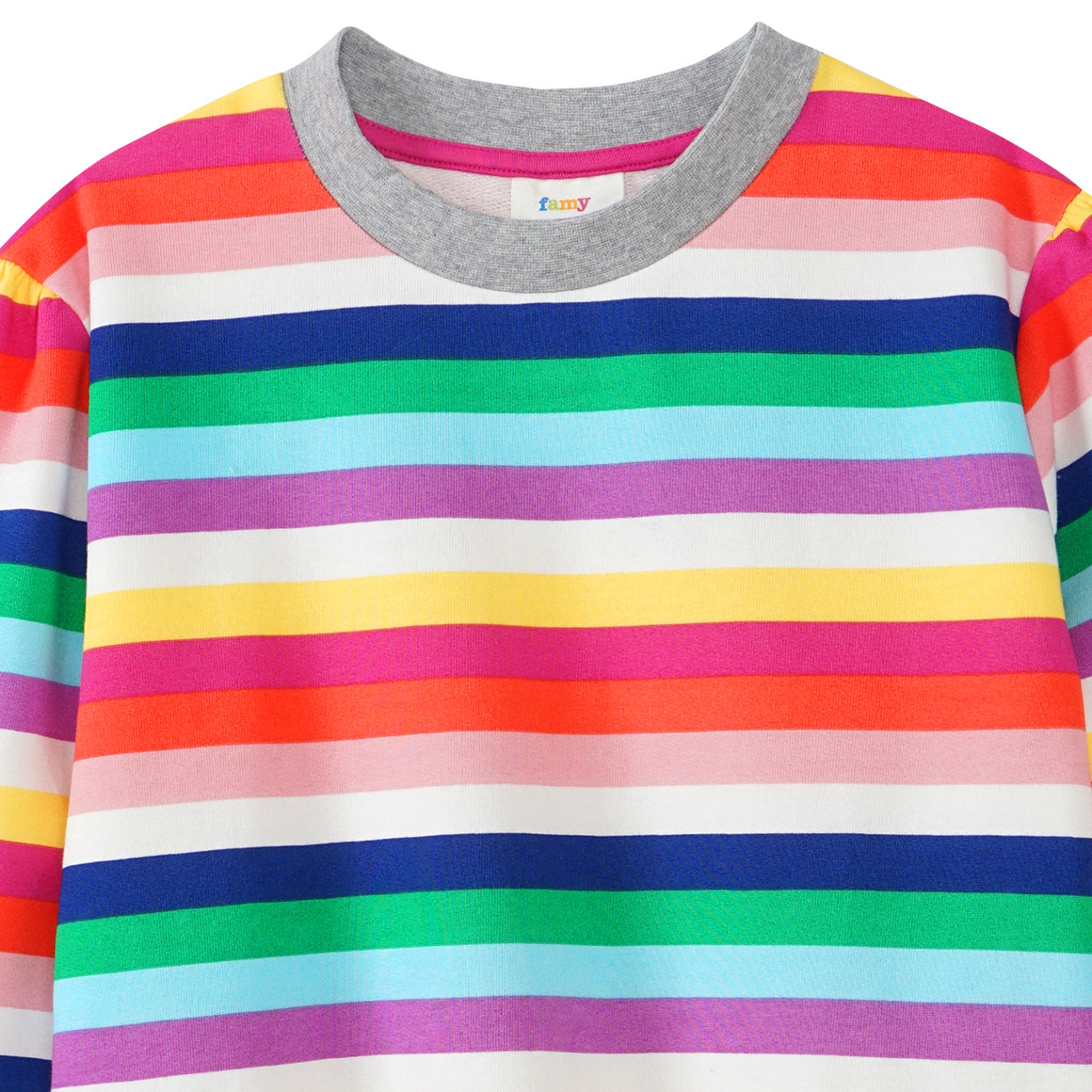 Mädchen Sweatkleid in bunten Regenbogenfarben
