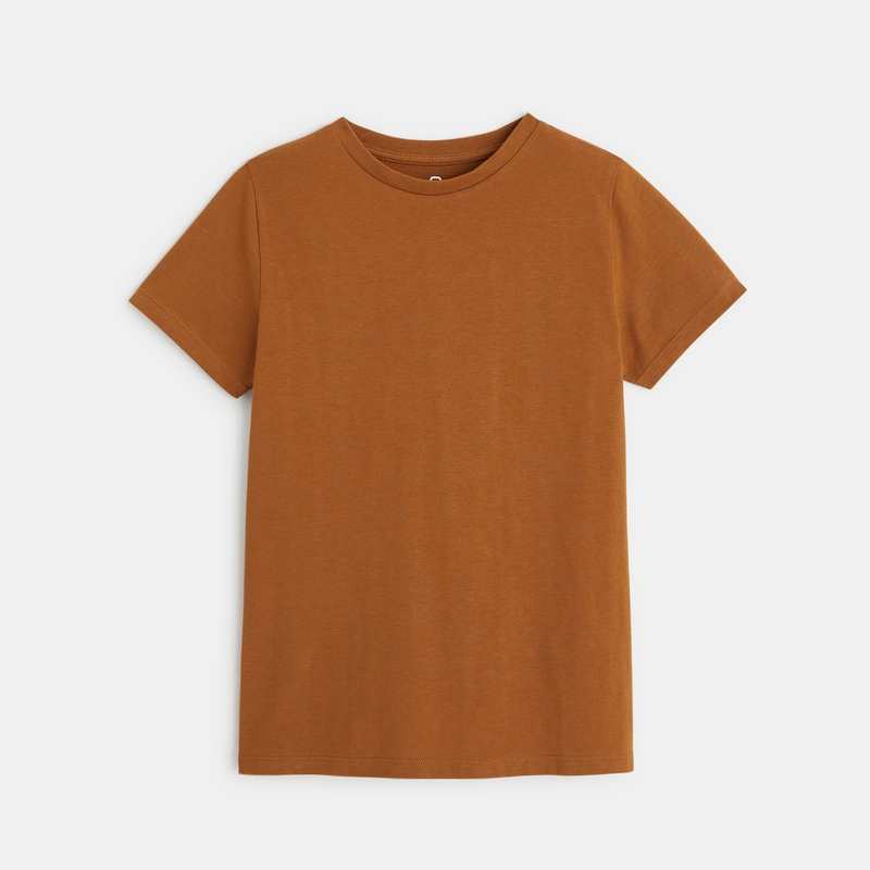 T-shirt basique manches courtes orange garçon