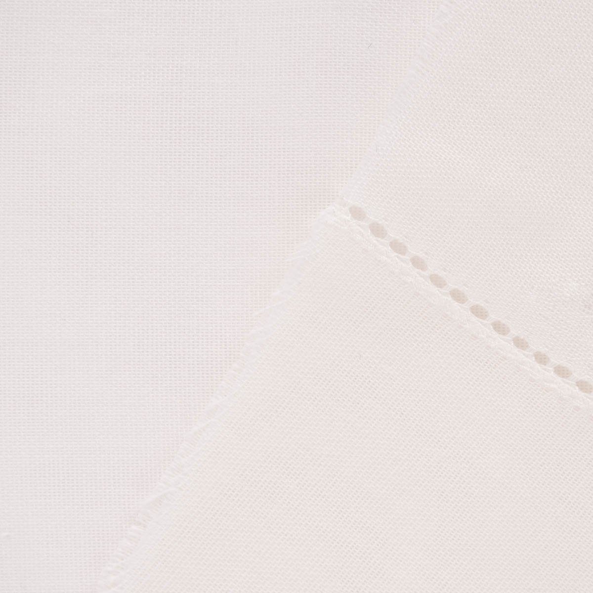 Meterware Gardinenstoff Gardinenstores Batistoptik doppeltem Abschluss und Häke, SCHÖNER LEBEN., halbtransparent, Voile