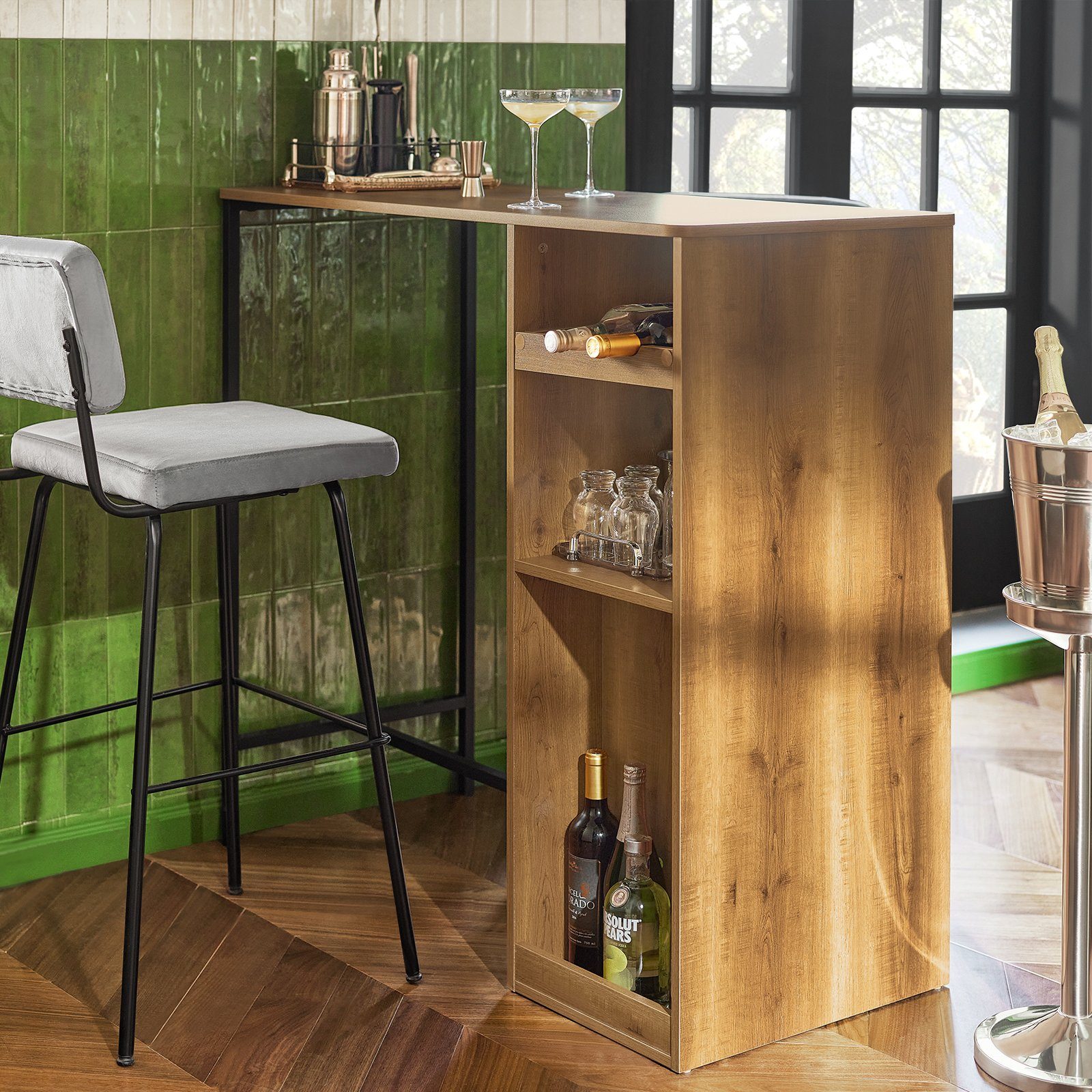 SoBuy Bartisch FWT97, Esstisch Balkontisch Küchentisch Bistrotisch Stehtisch Balkontisch