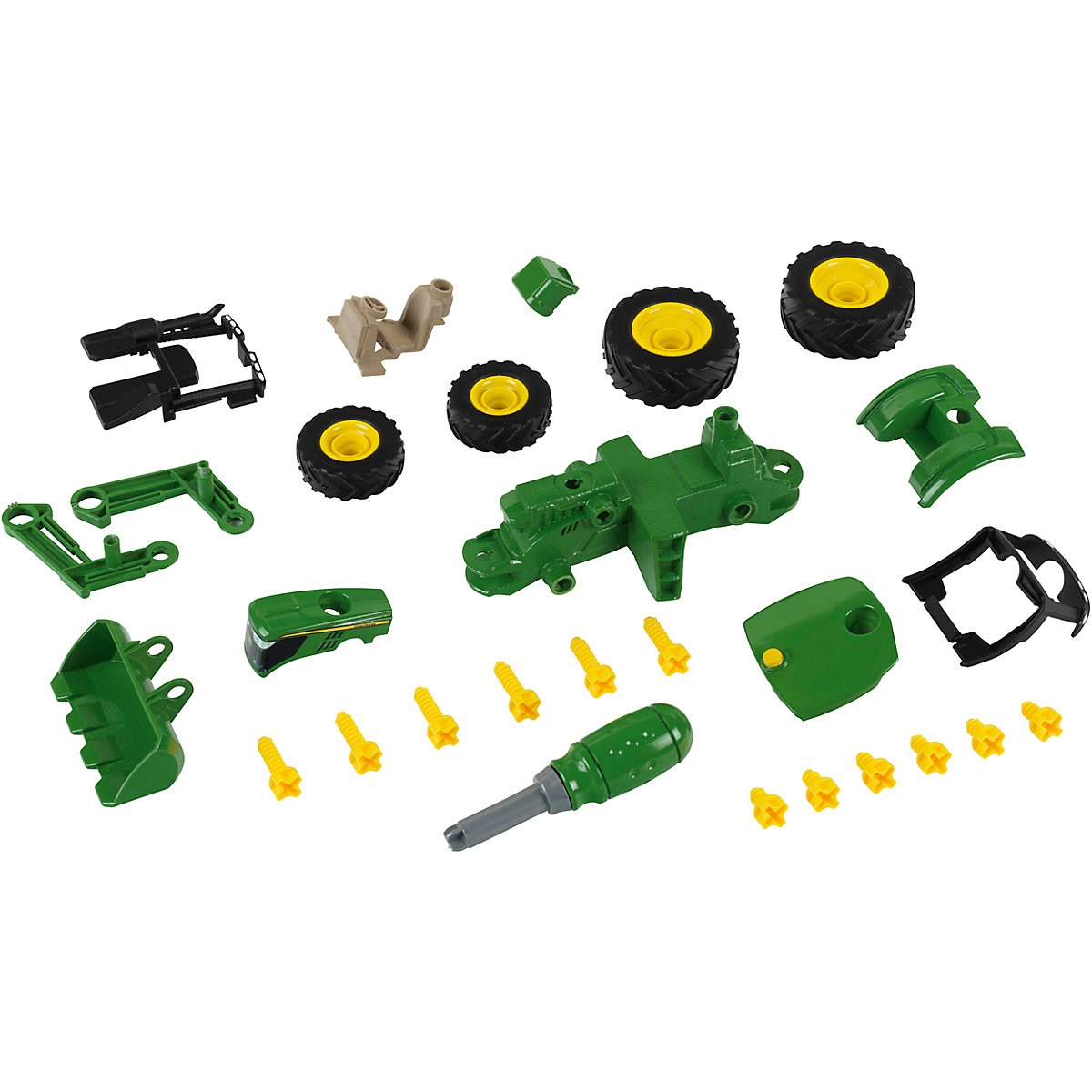 klein John Deere Traktor mit Frontlader und Gewicht