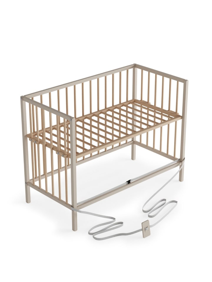 Sämann Beistellbett mit Rollen und Umbauseite - sahara dust/natur - Dreamy 4 in 1 Bett günstig kaufen 60x120 cm