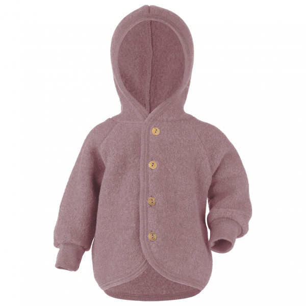 Engel - Kinder Kapuzenjacke mit Holzknöpfen - Wolljacke