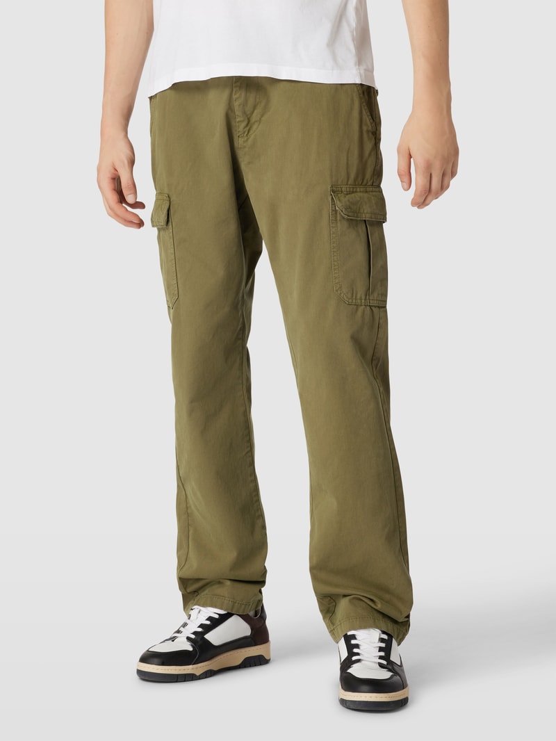 Cargohose mit Eingrifftaschen in olivgrün