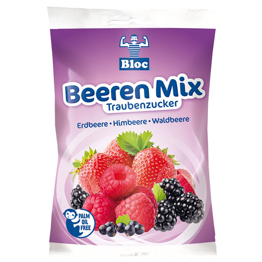 BLOC Traubenzucker Beutel Beeren Mix  75 g  Bonbons