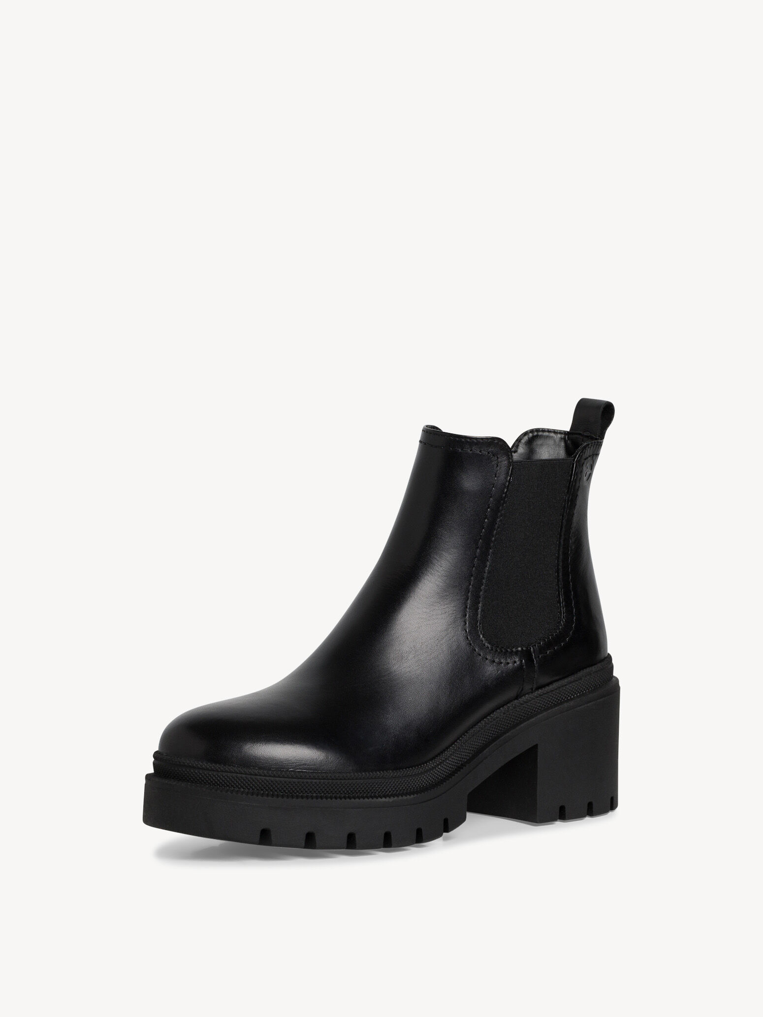 Bottine Chelsea en cuir - noir