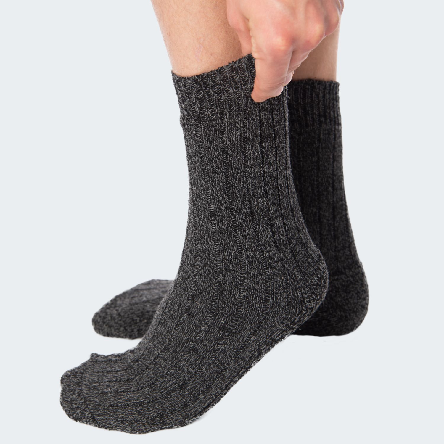 Black Snake Darkgrey 3-pack Norweger Wollsocken