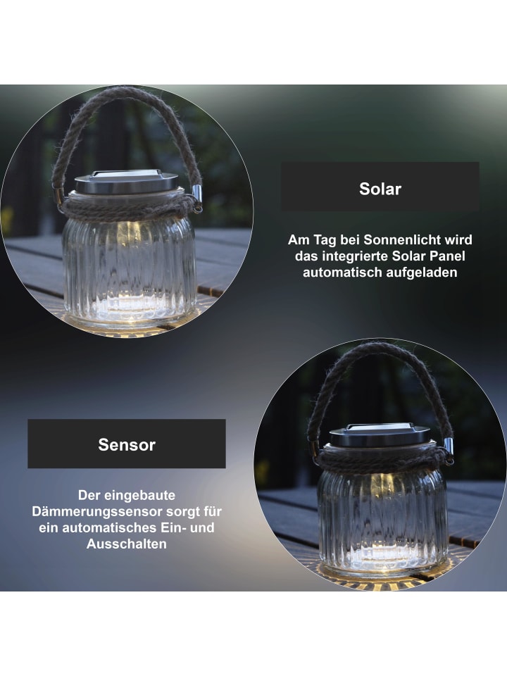 STAR Trading Solar-Tischdeko, Tischleuchte Jamjar Outdoor günstig kaufen onesize