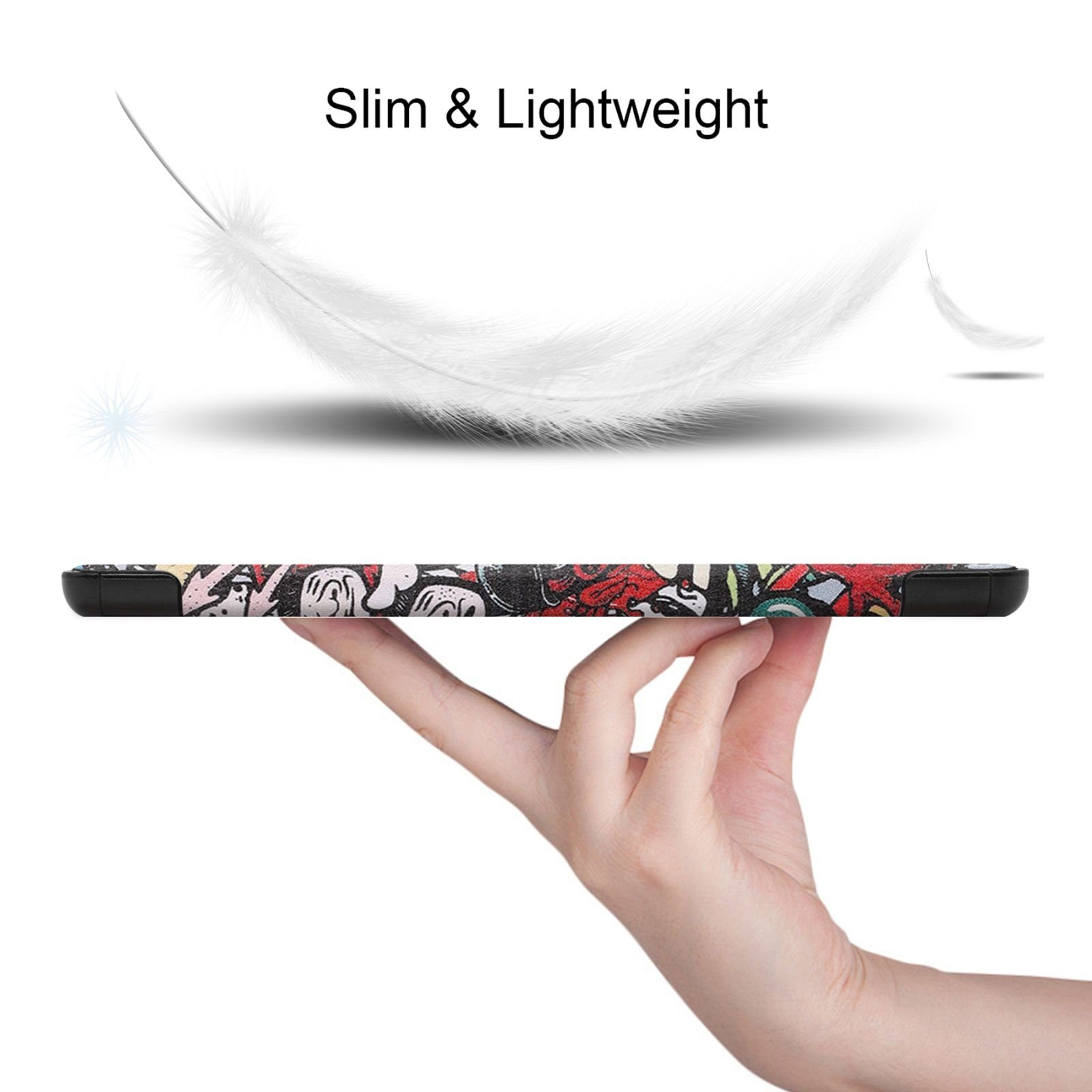 Lobwerk Tablet-Hülle Schutzhülle für Samsung Galaxy A7 Lite SM-T220 SM-T225 8.7 Zoll, Wake & Sleep Funktion, Sturzdämpfung, Aufstellfunktion