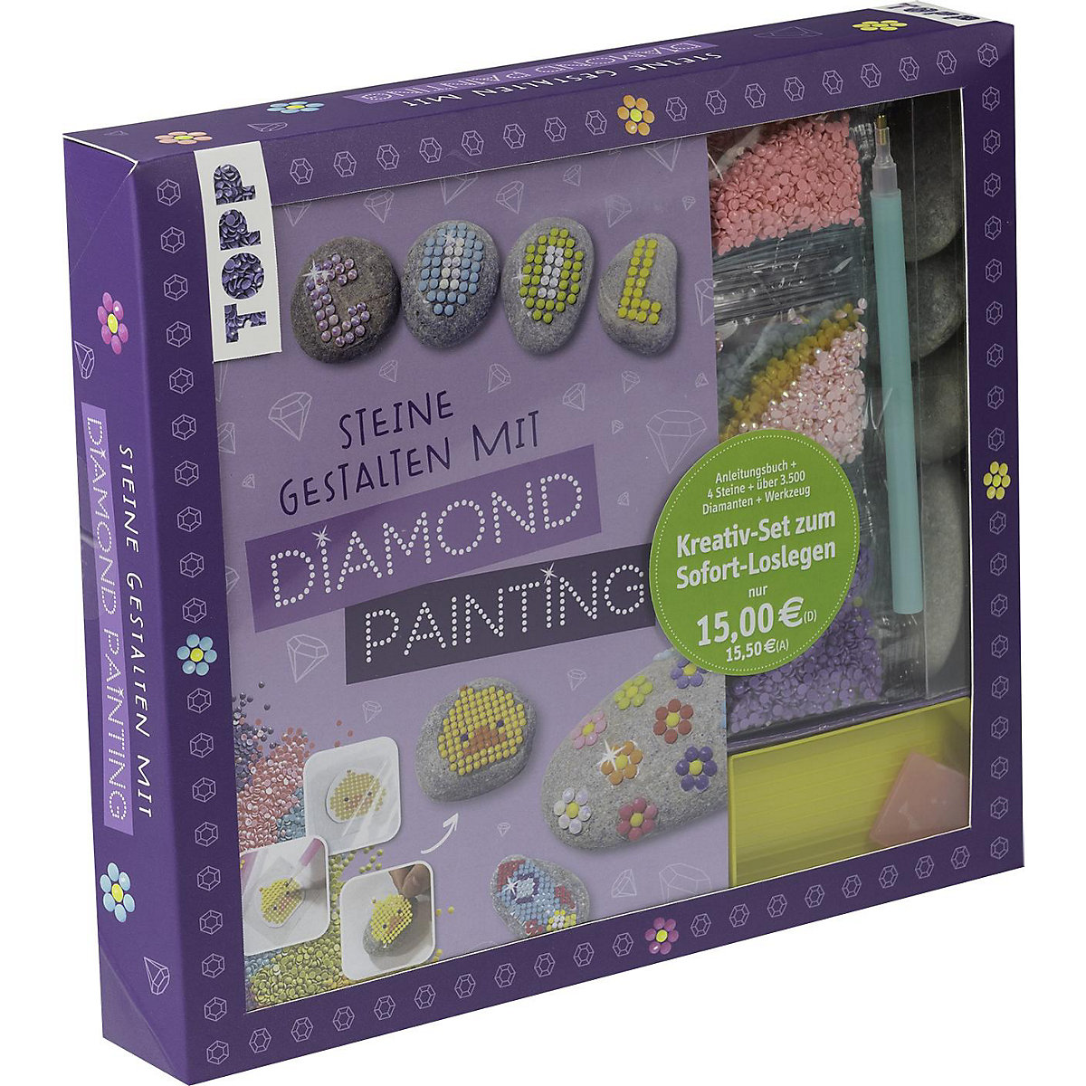 Kreativ-Set Steine gestalten mit Diamond Painting
