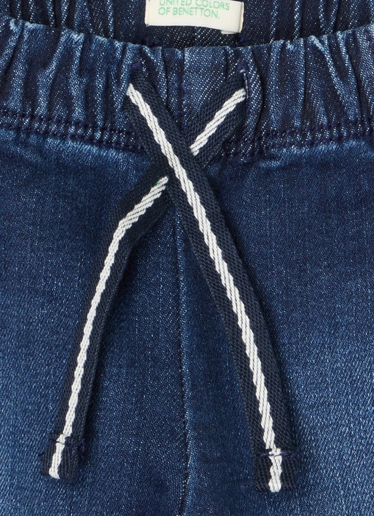 Pantaloni Benetton din chambray mulați pentru bebeluși