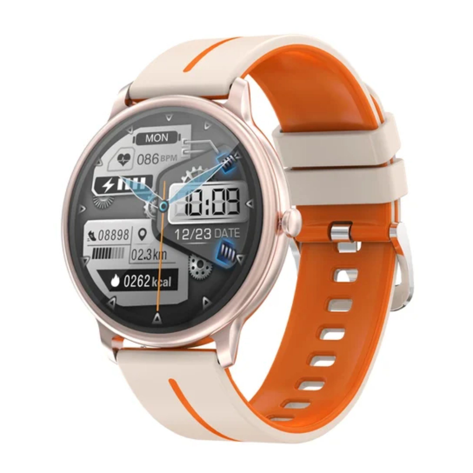 Manike KM60 Elegant Blutdruckmonitor Herzfrequenzmessung BT Call AMOLED Smartwatch (1,69