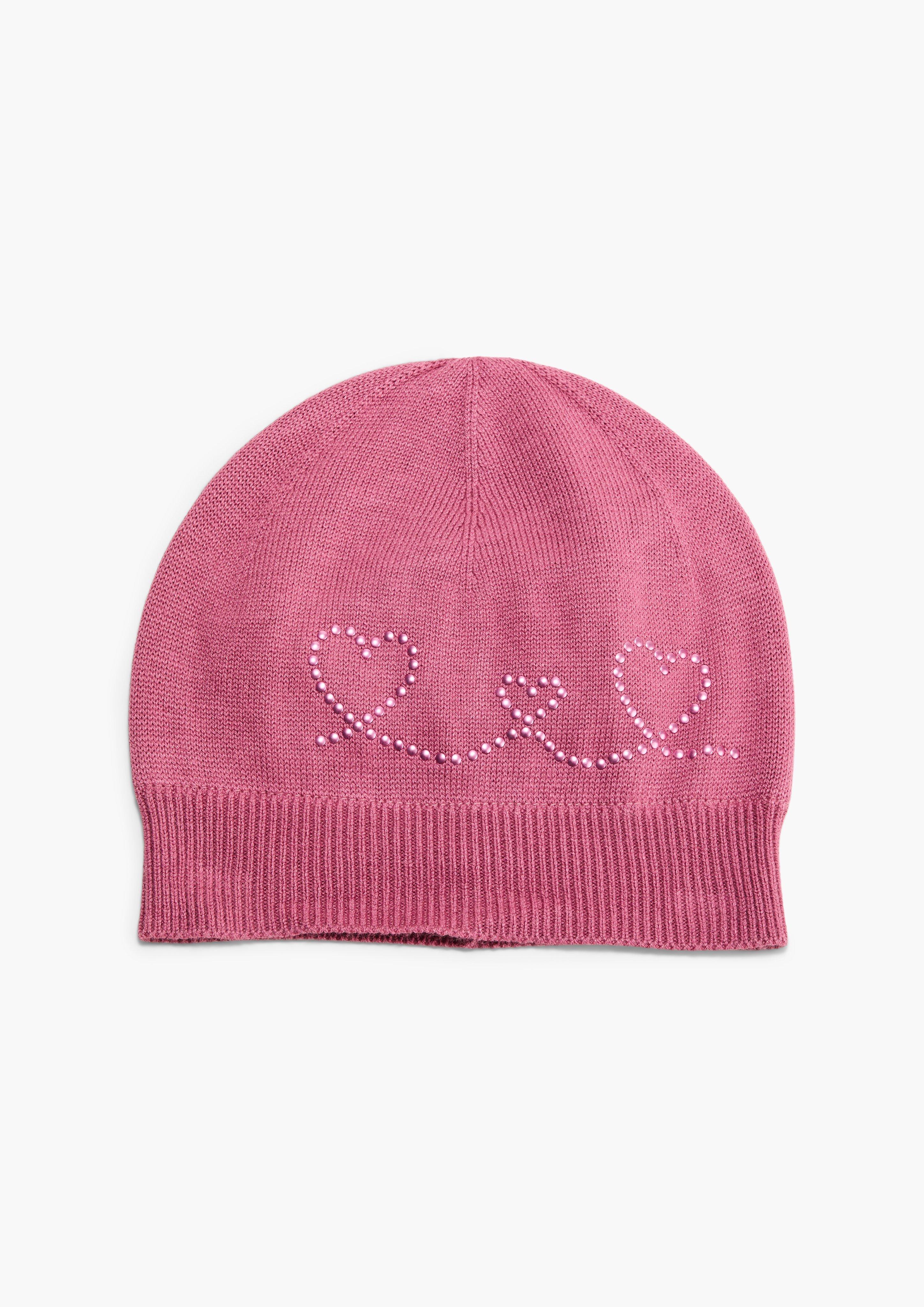 Feinstrickmütze mit Kunstfell-Pompom  2131783-4592