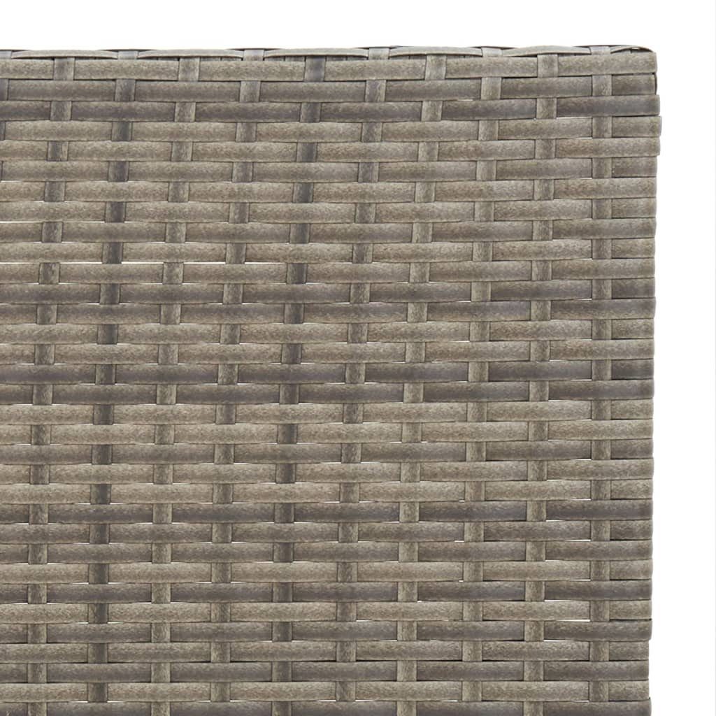 vidaXL Gartenlounge-Set 3-tlg. Bistro-Set Klappbar Grau Poly Rattan, (3-tlg)