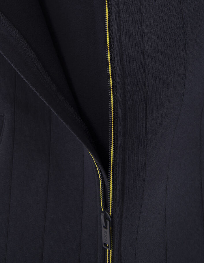 Cardigan marine molleton effet rayures garçon