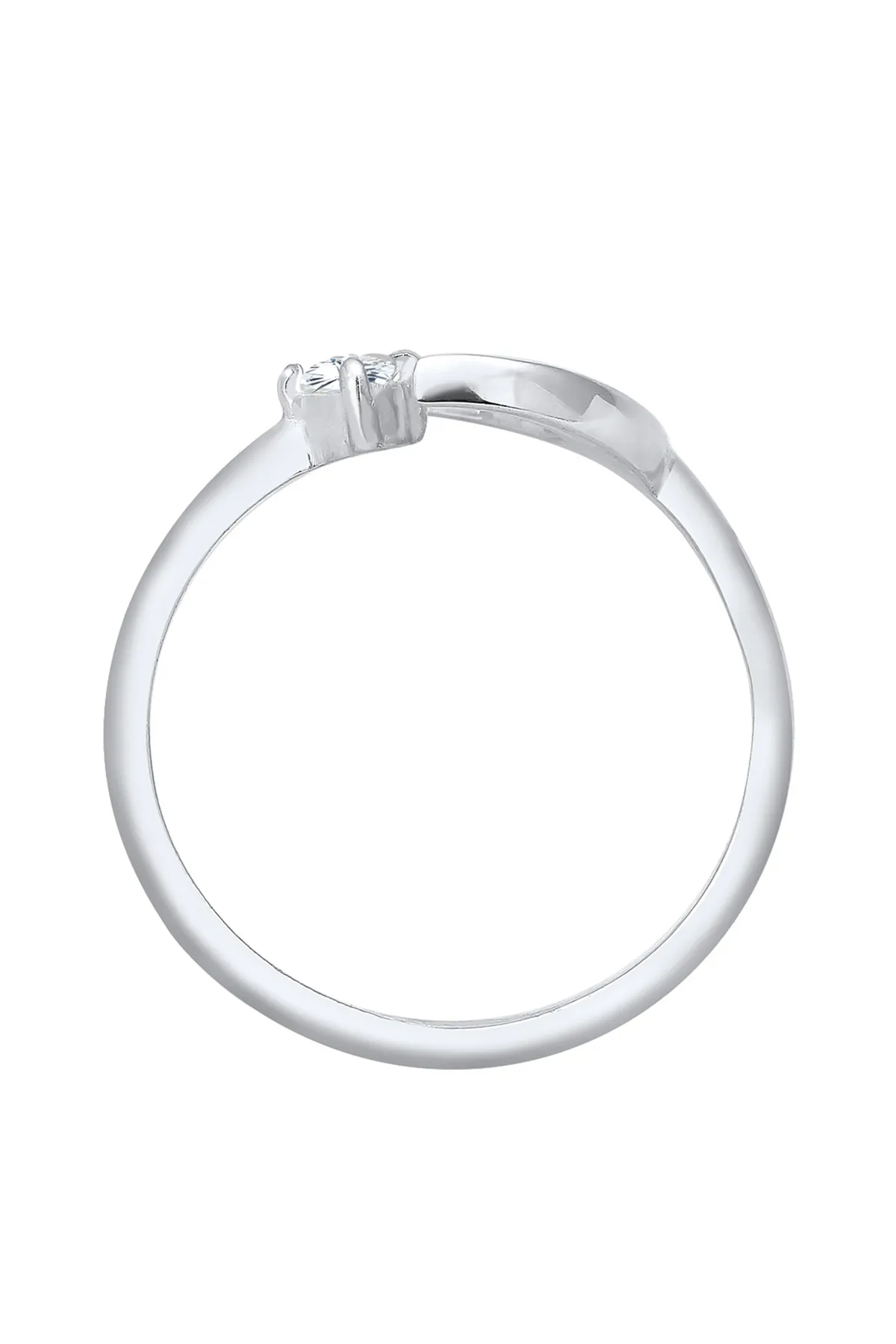 ELLI  Ring Halbmond Astro Offen Zirkonia 925 Sterling Silber