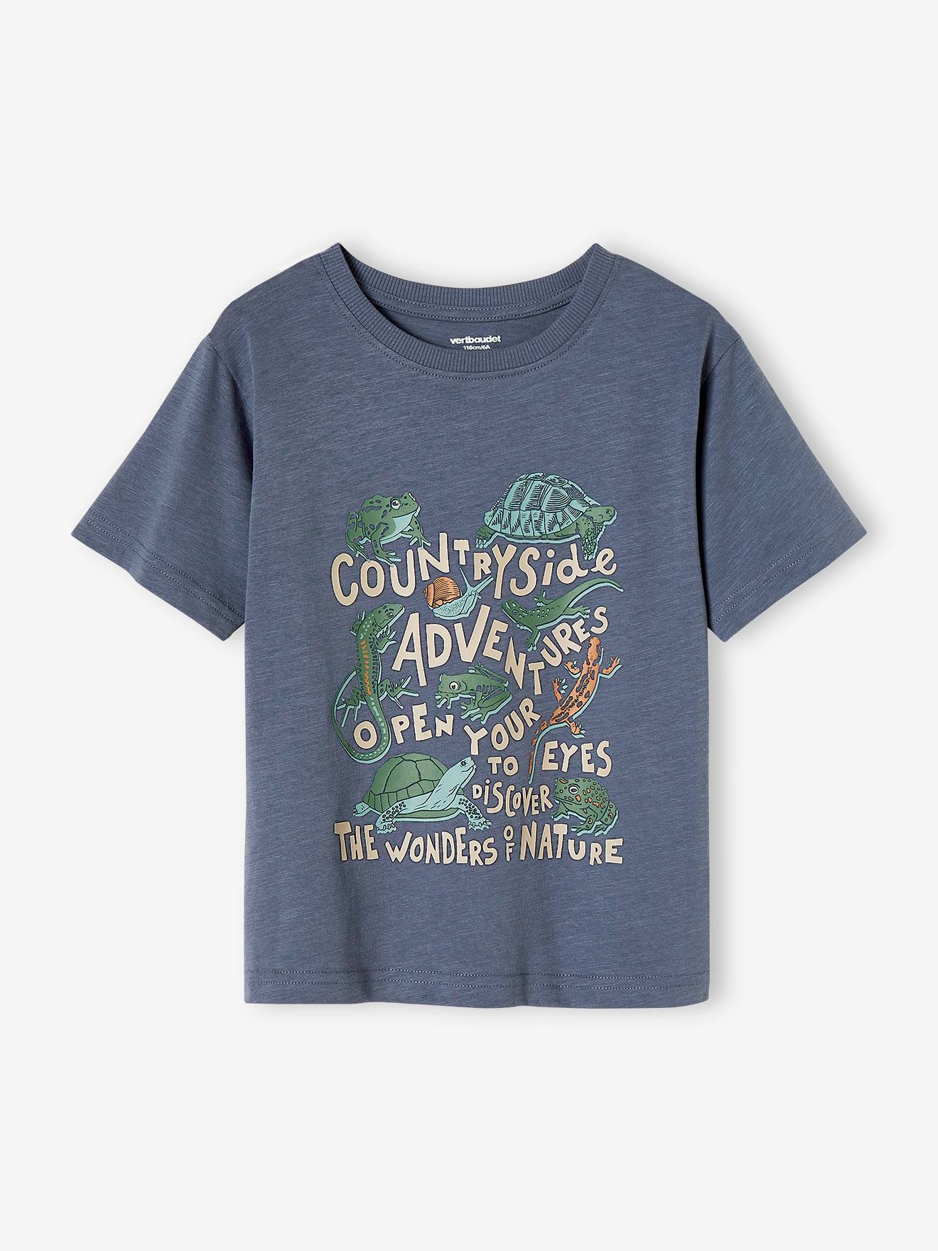 Vertbaudet Jungen T-Shirt mit Tiermotiv - dunkelblau