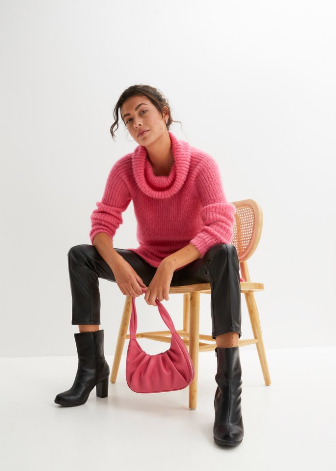 Oversize-Rollkragenpullover