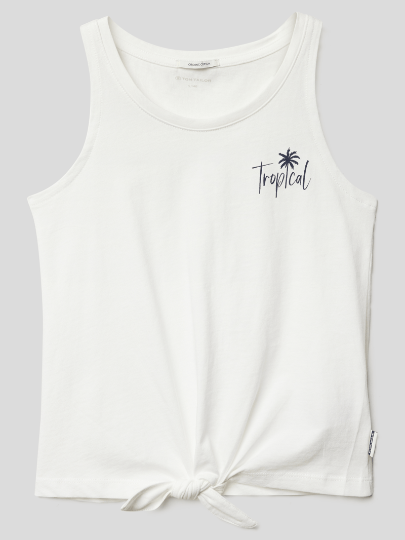 Tanktop mit Print in weiß
