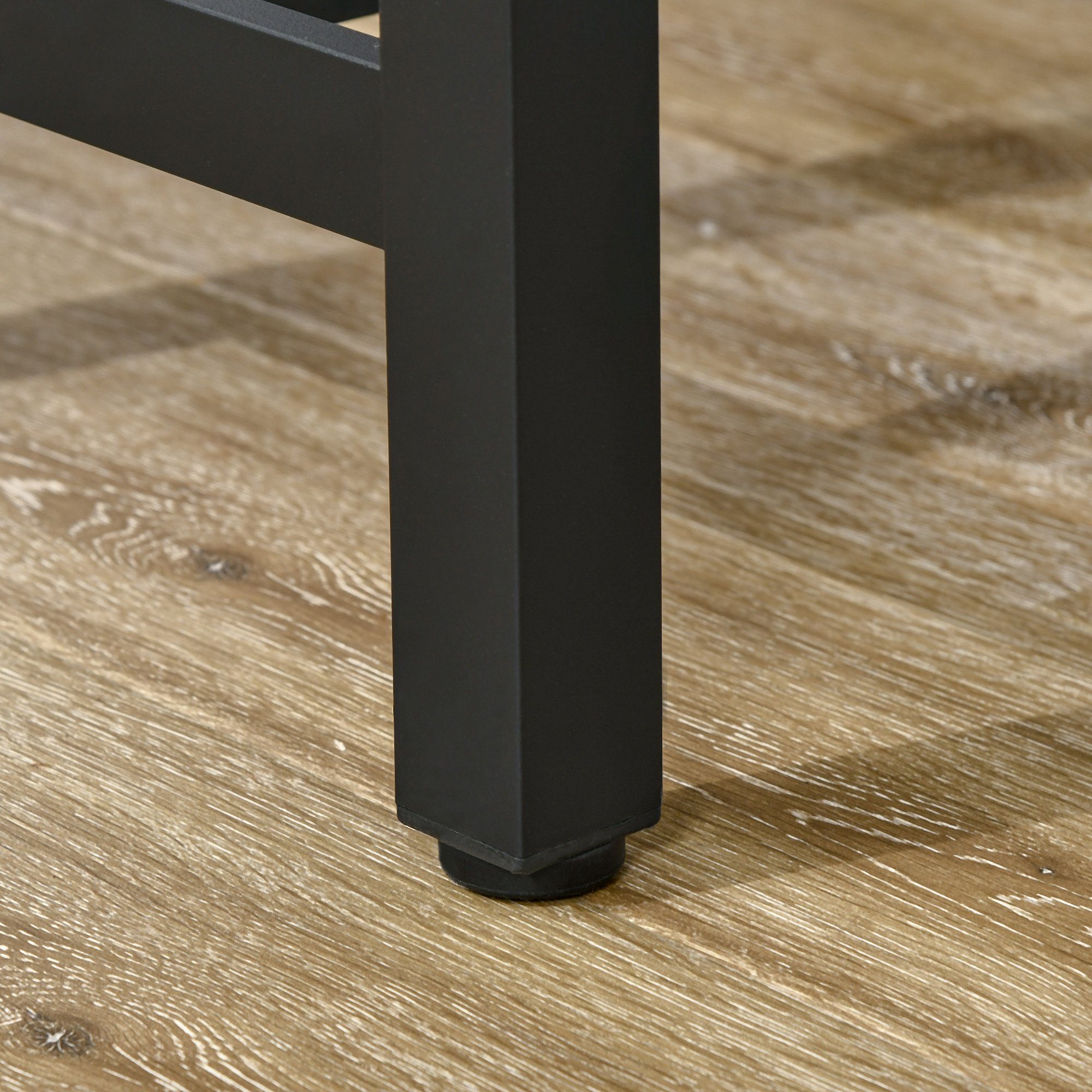 HOMCOM Bargruppe mit Hockern Industrie Design Holzwerkstoff