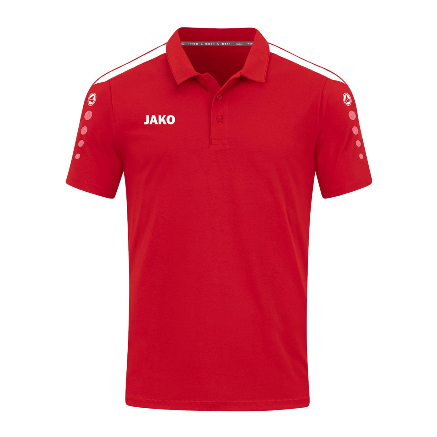 JAKO Power Poloshirt Kids Rot Weiss F100