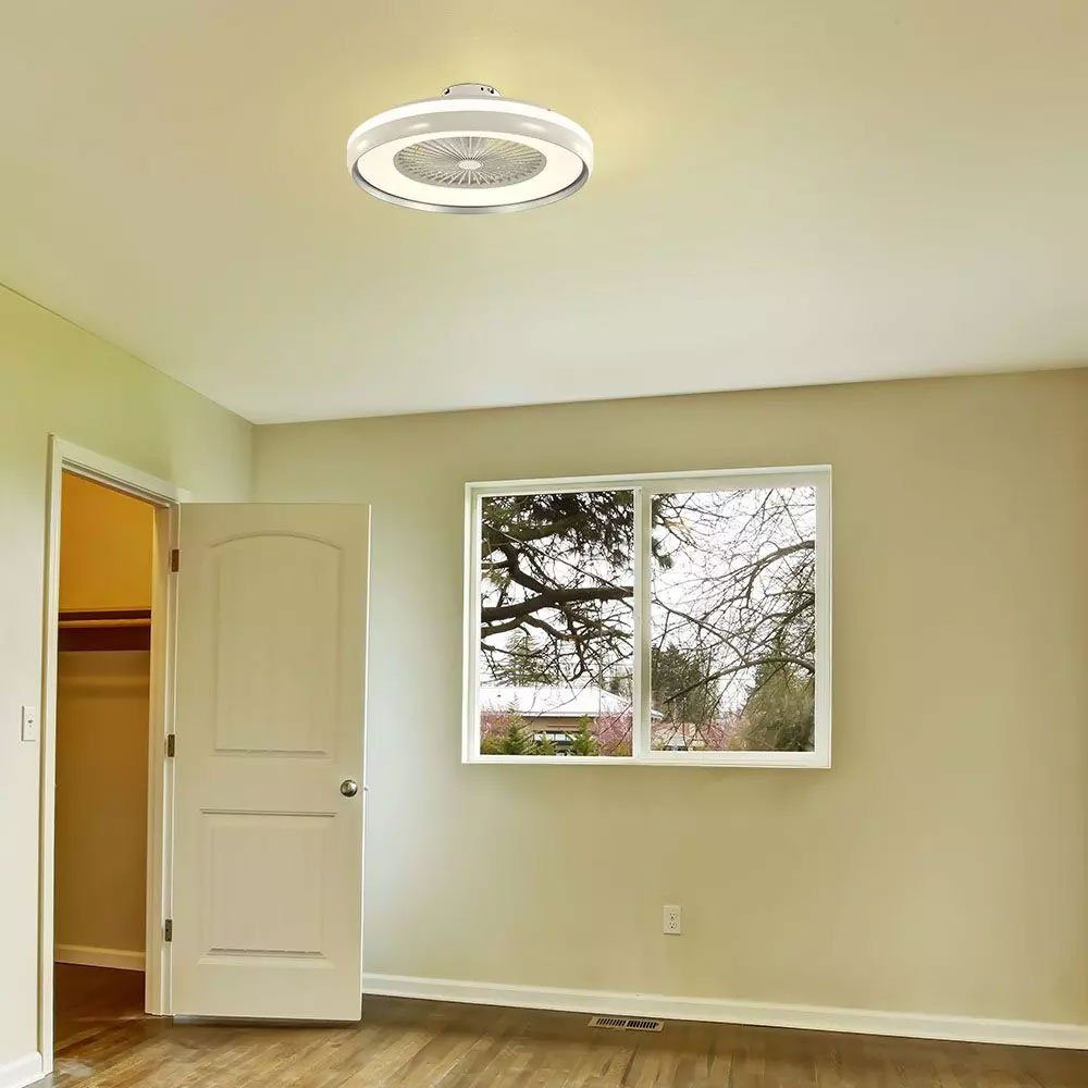 V-TAC Deckenventilator, LED Decken Ventilator Leuchte Fernbedienung Tageslicht Lampe