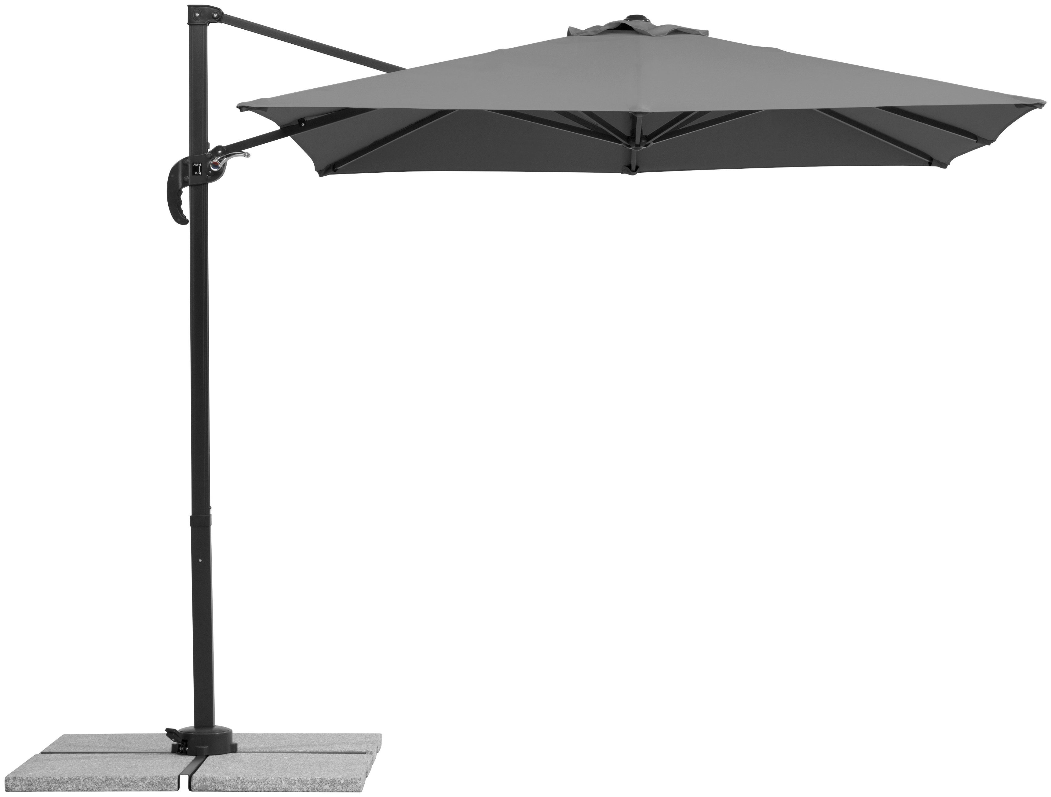 Schneider Schirme Ampelschirm Rhodos Junior, LxB: 230x230 cm, mit Schutzhülle, ohne Wegeplatten