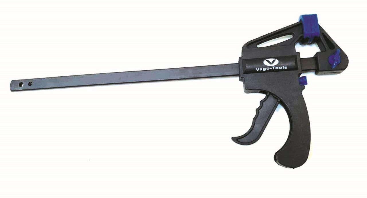 Vago-Tools 2x Schnellspannzwinge 150 mm Einhandzwinge Klemmzwinge Schraubzwinge