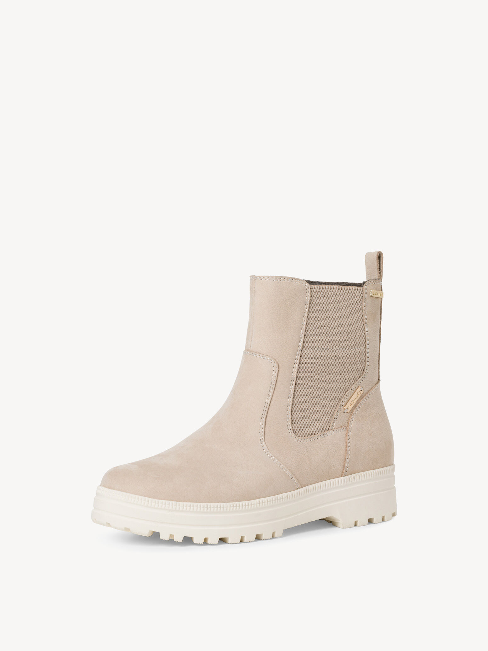 Bottine en cuir - beige
